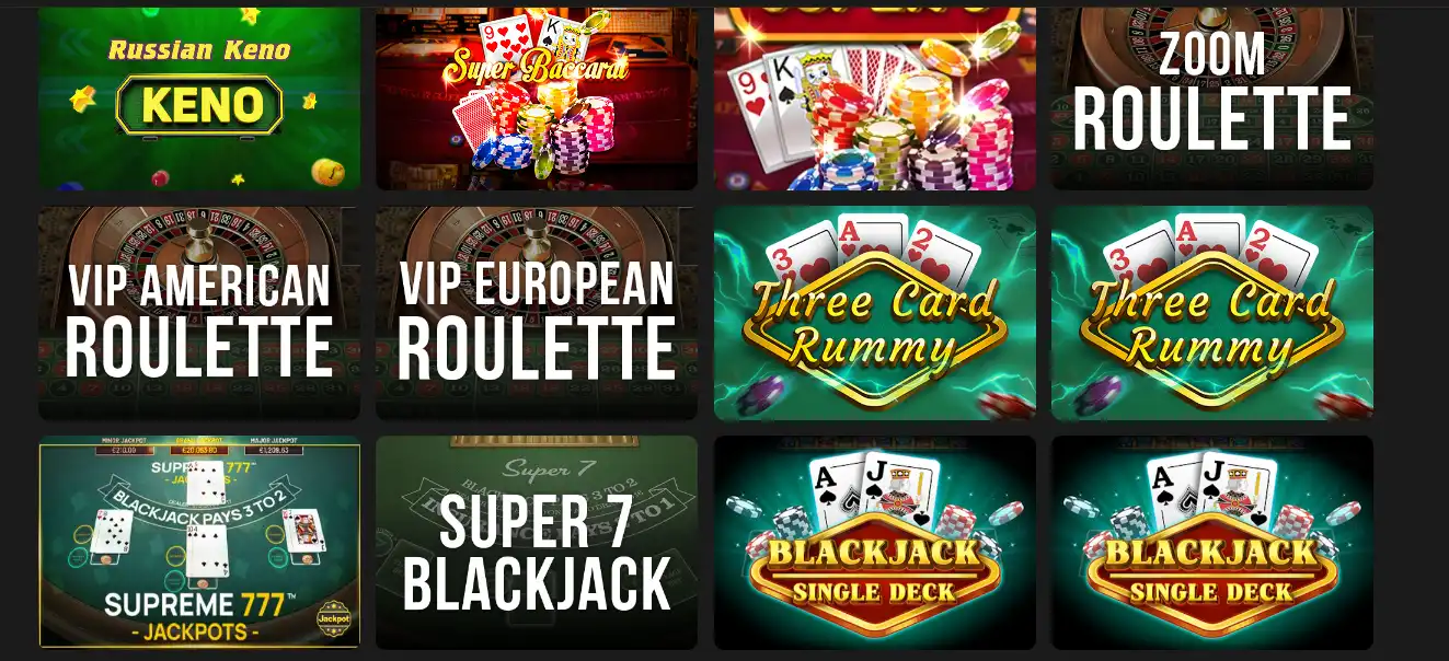 Hello fortune casino table games